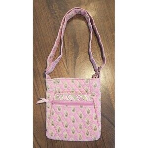 Vera Bradley Retired Bermuda “Pink Paisley” Crossbody Hipster Bag Purse